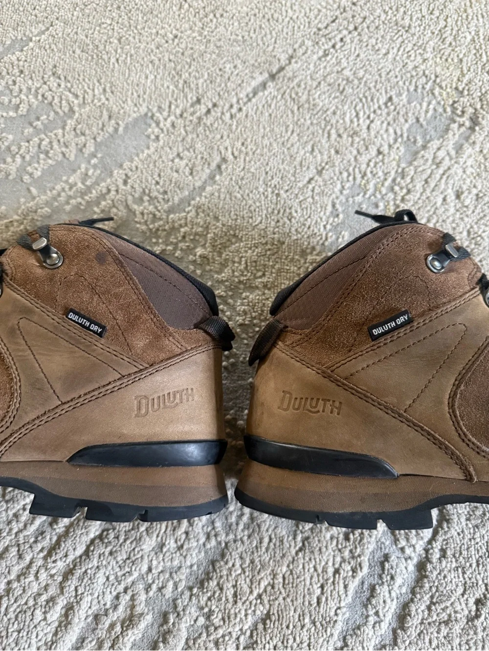 Duluth Trading Jackpine Waterproof brown Leather Boots suede leather 10.5 wide
